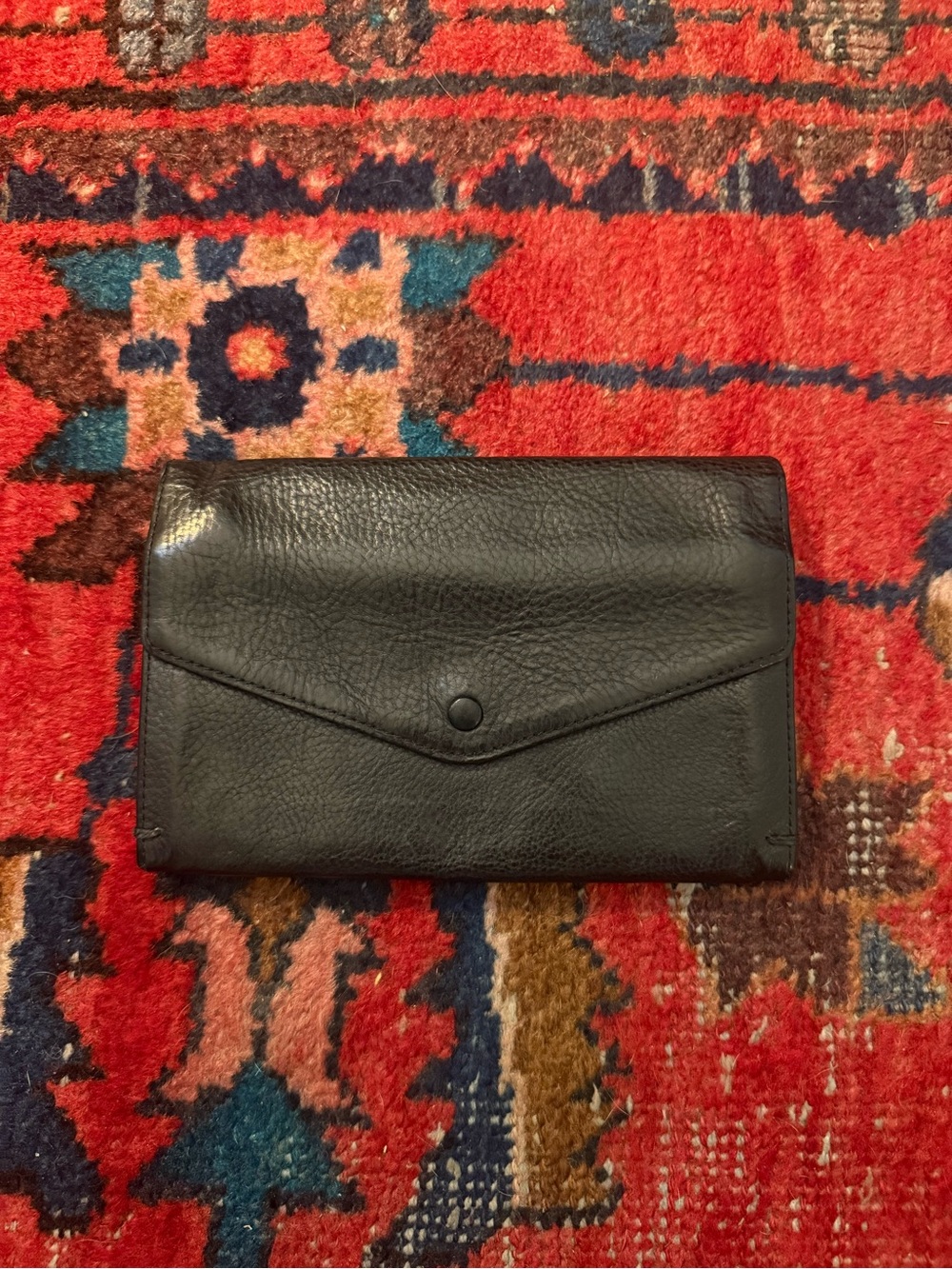 ARTS & SCIENCE 4 Pocket Purse - Black Leather Wallet - Japan Quiet Luxury - $400